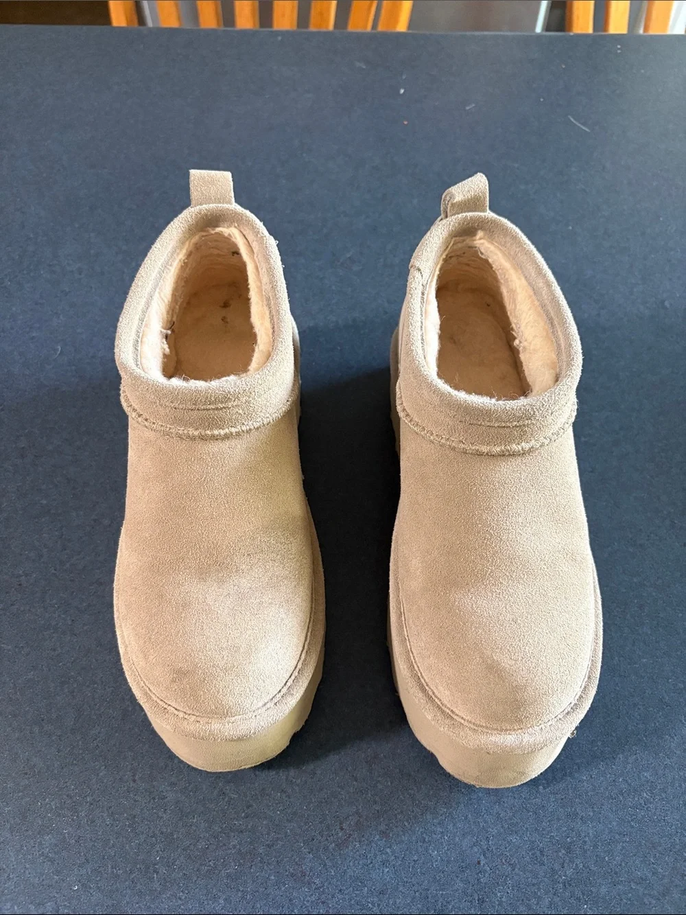 BearPaw Tan Slip-On Plush Lined Booties